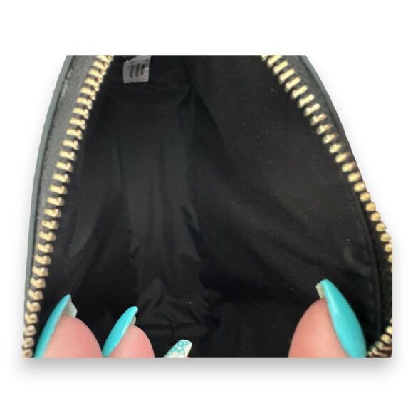 Kate Spade Lola Glitter Small Dome Cosmetic Case/Makeup Bag Black Gold NWOT - Picture 5 of 5